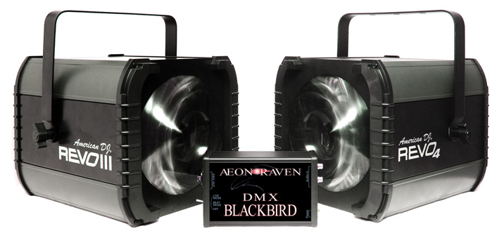 REVO-III & REVO 4 with thw DMX BLACKBIRD